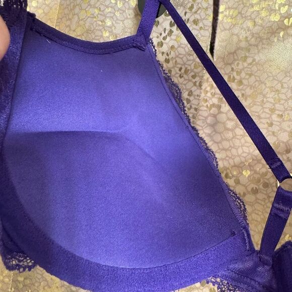 Victorias Secret Royal Purple Very Sexy Bombshell Push Up Plunge Bra 32D NWT - Picture 7 of 9